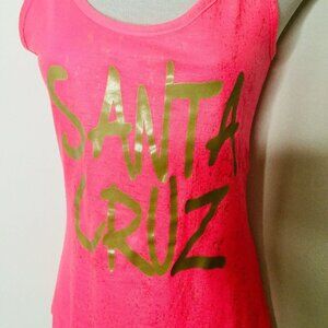 Santa Cruz tank top Pink Womens Small distressed destroyed